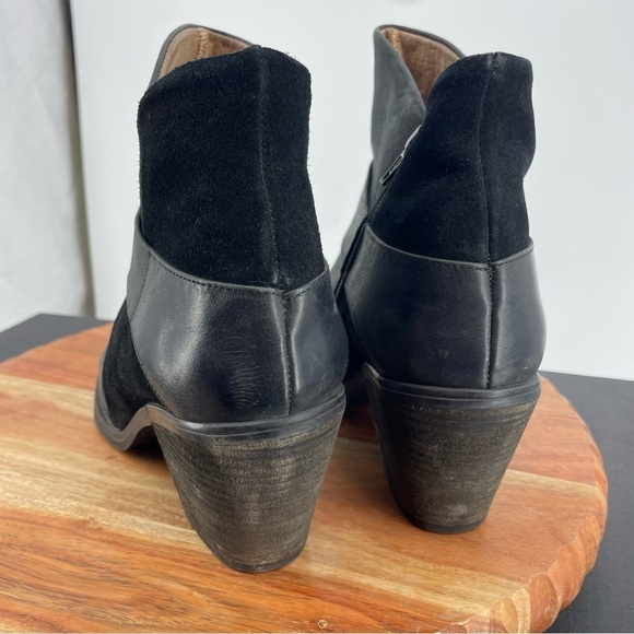 MTNY originals 1967 black leather ankle heel boots made in Spain Sz 39 - Picture 4 of 8